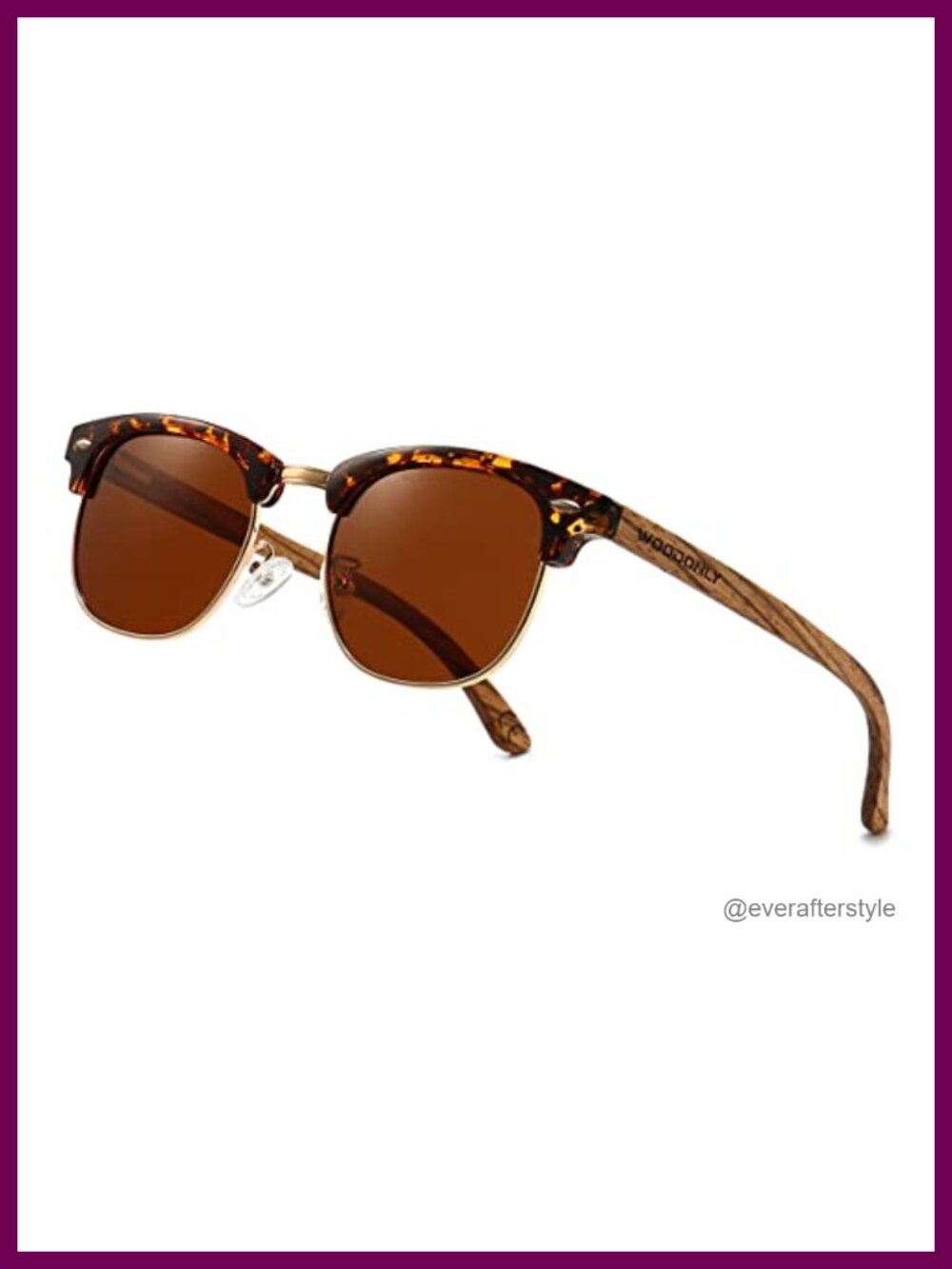 Wood Polarized Sunglasses 100% UV Protection Wooden Temple Unisex